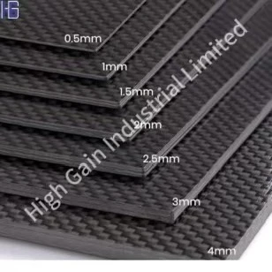 What is the common thickness of carbon fiber board?